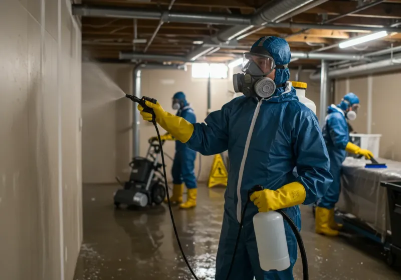 Basement Sanitization and Antimicrobial Treatment process in Groves, TX